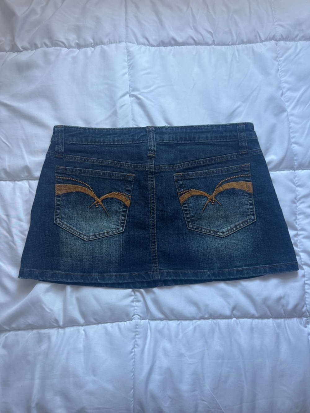 Dark Wash Denim Mini Skirt